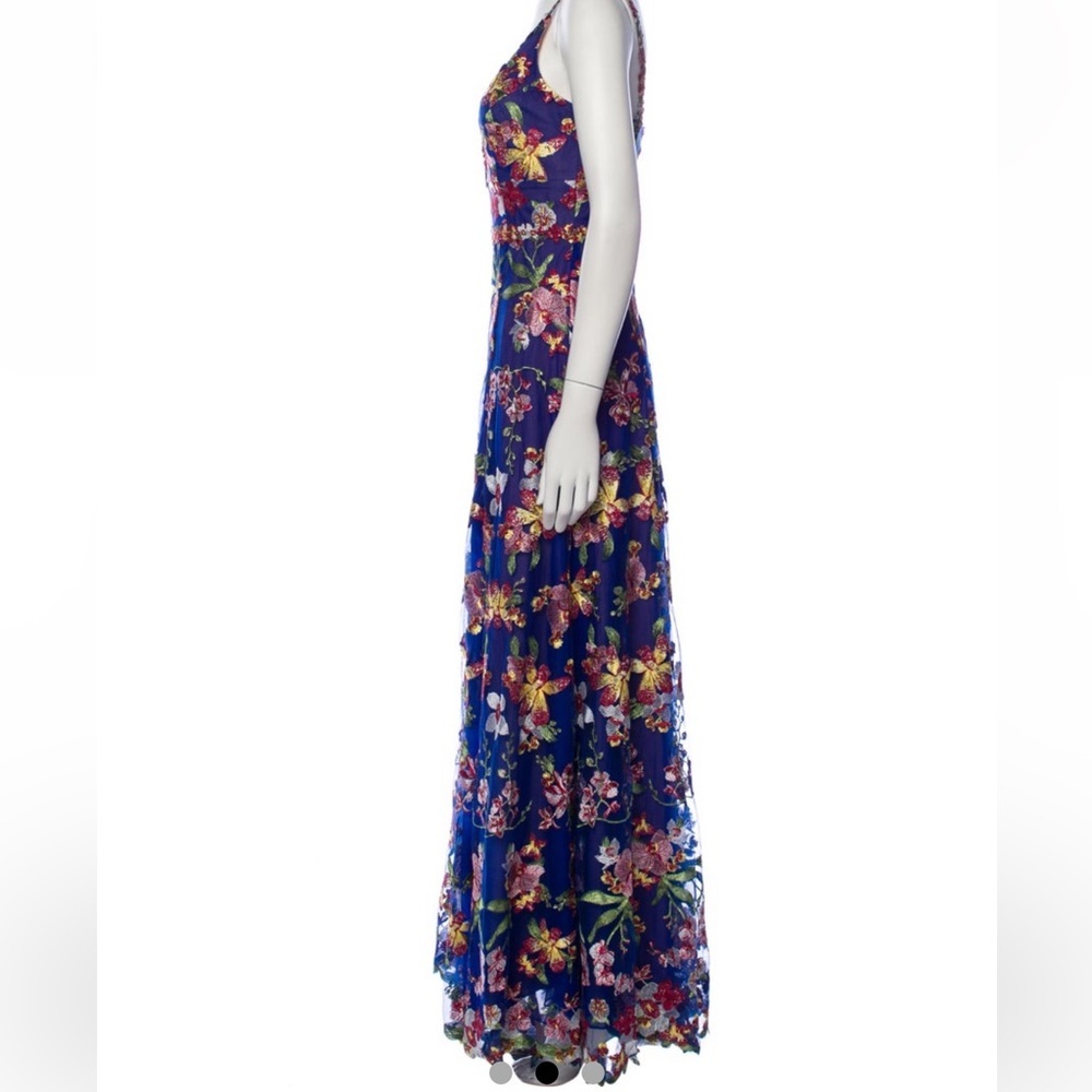 Exquisite Marchesa Notte Floral Print Long Gown - Size 2 (Medium) - Picture 3 of 16